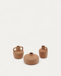 Japandi Vase Sofra – Keramik, Terrakotta, 10 cm – Produktansicht