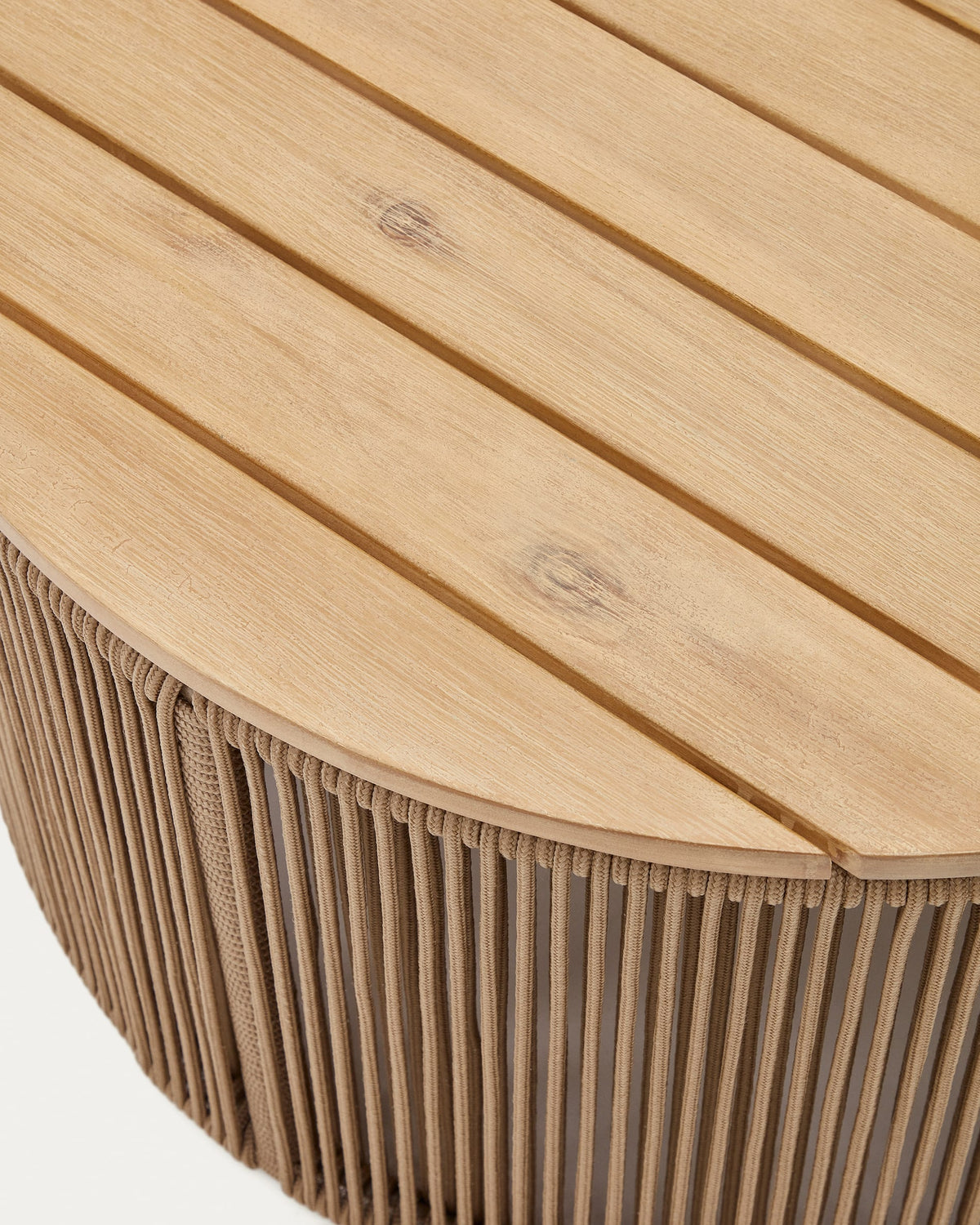 Japandi Couchtisch Dandara – Seil, Beige, Ø60 cm – weitere Ansicht