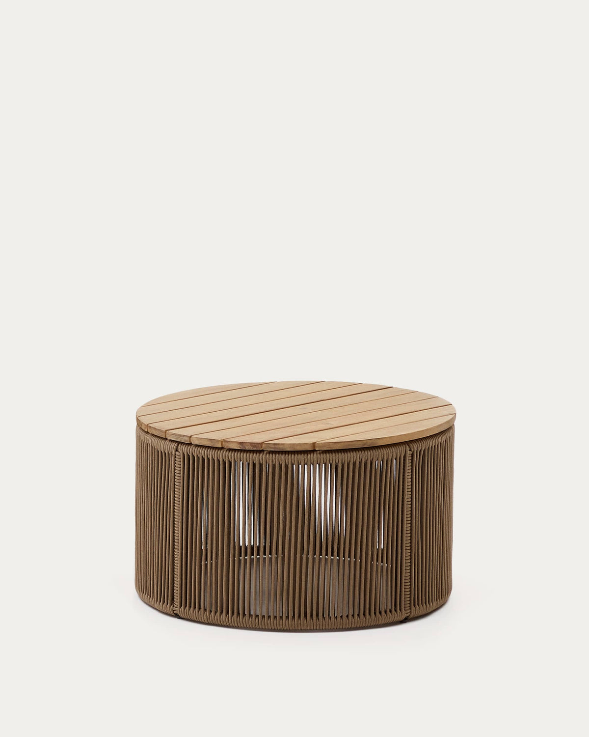 Japandi Couchtisch Dandara – Seil, Beige, Ø60 cm – Produktansicht