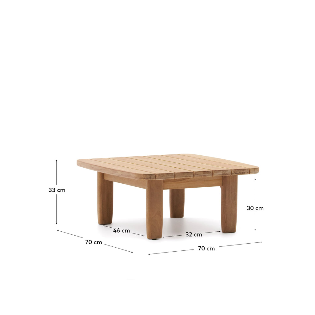 Japandi Beistelltisch Tirant – Teakholz, Natur, 70 × 70 cm – weitere Ansicht