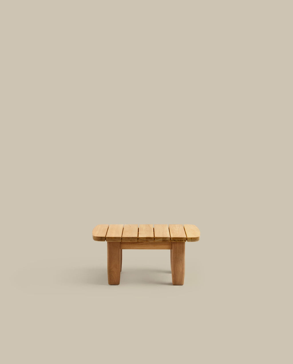 Japandi Beistelltisch Tirant – Teakholz, Natur, 70 × 70 cm – weitere Ansicht