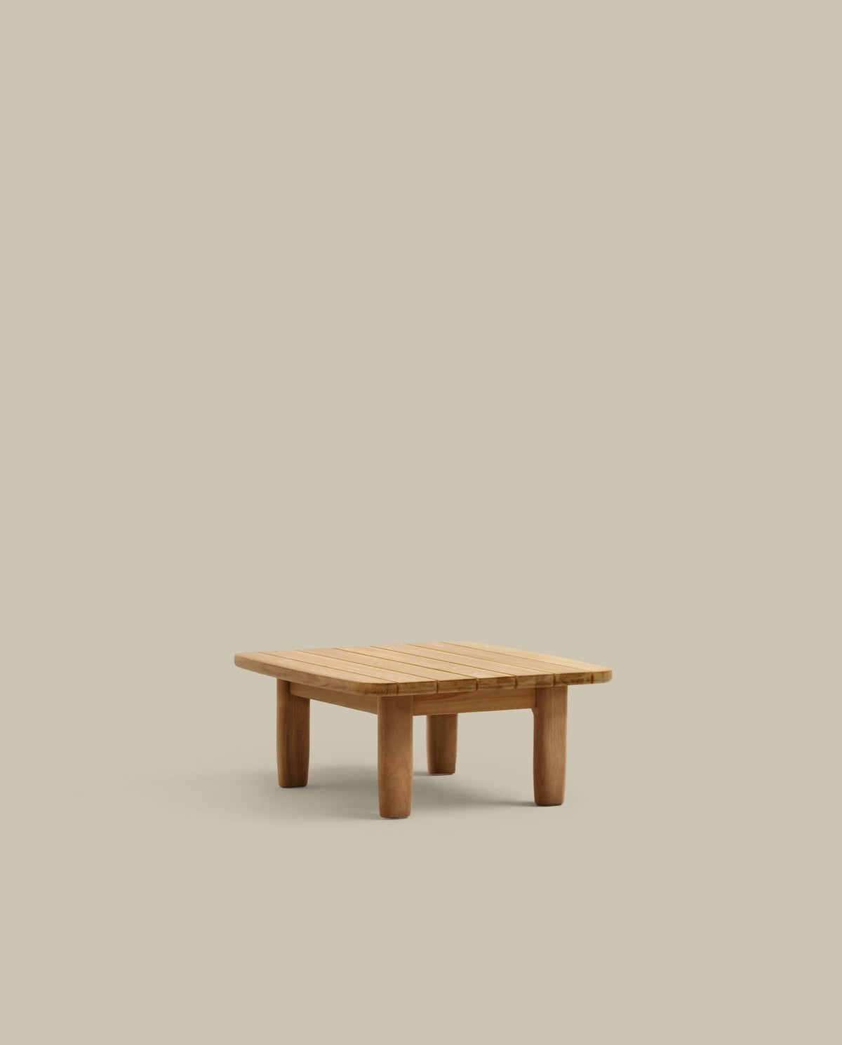 Japandi Beistelltisch Tirant – Teakholz, Natur, 70 × 70 cm – weitere Ansicht