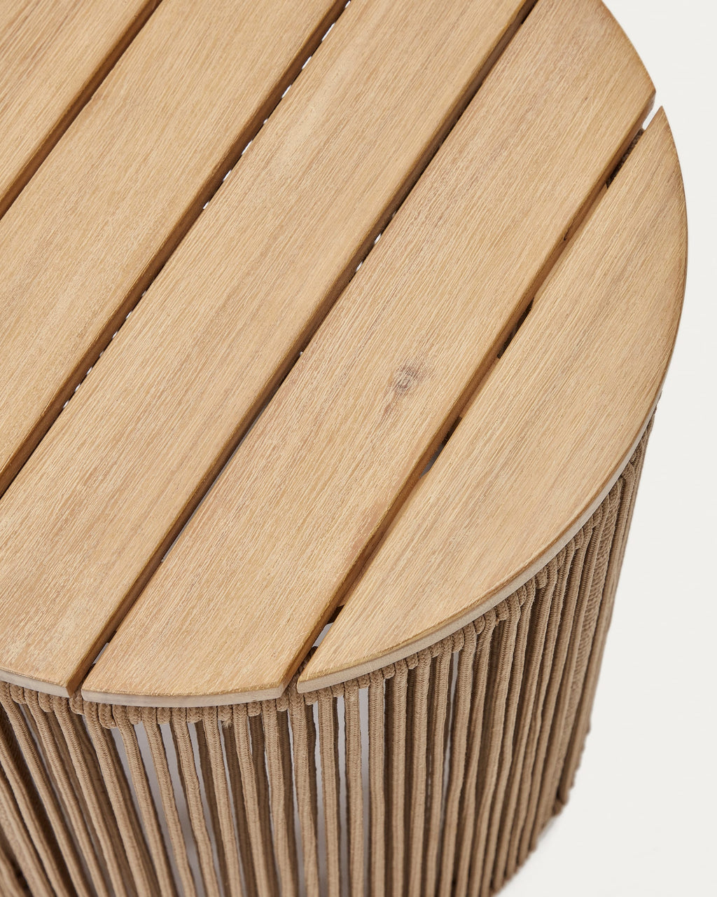 Japandi Couchtisch Dandara – Seil, Beige, Ø40 cm – weitere Ansicht