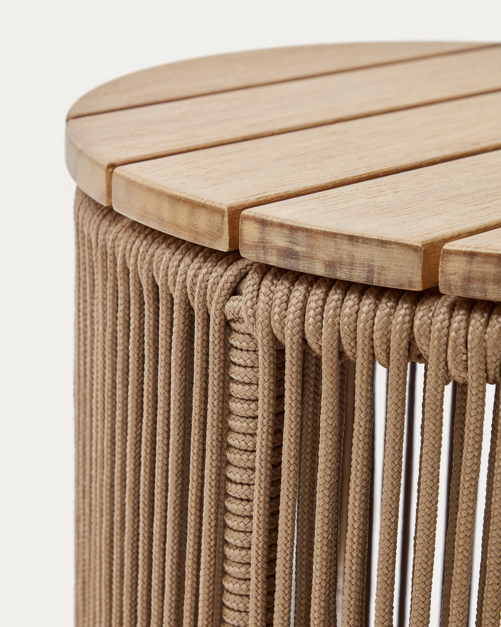 Japandi Couchtisch Dandara – Seil, Beige, Ø40 cm – weitere Ansicht