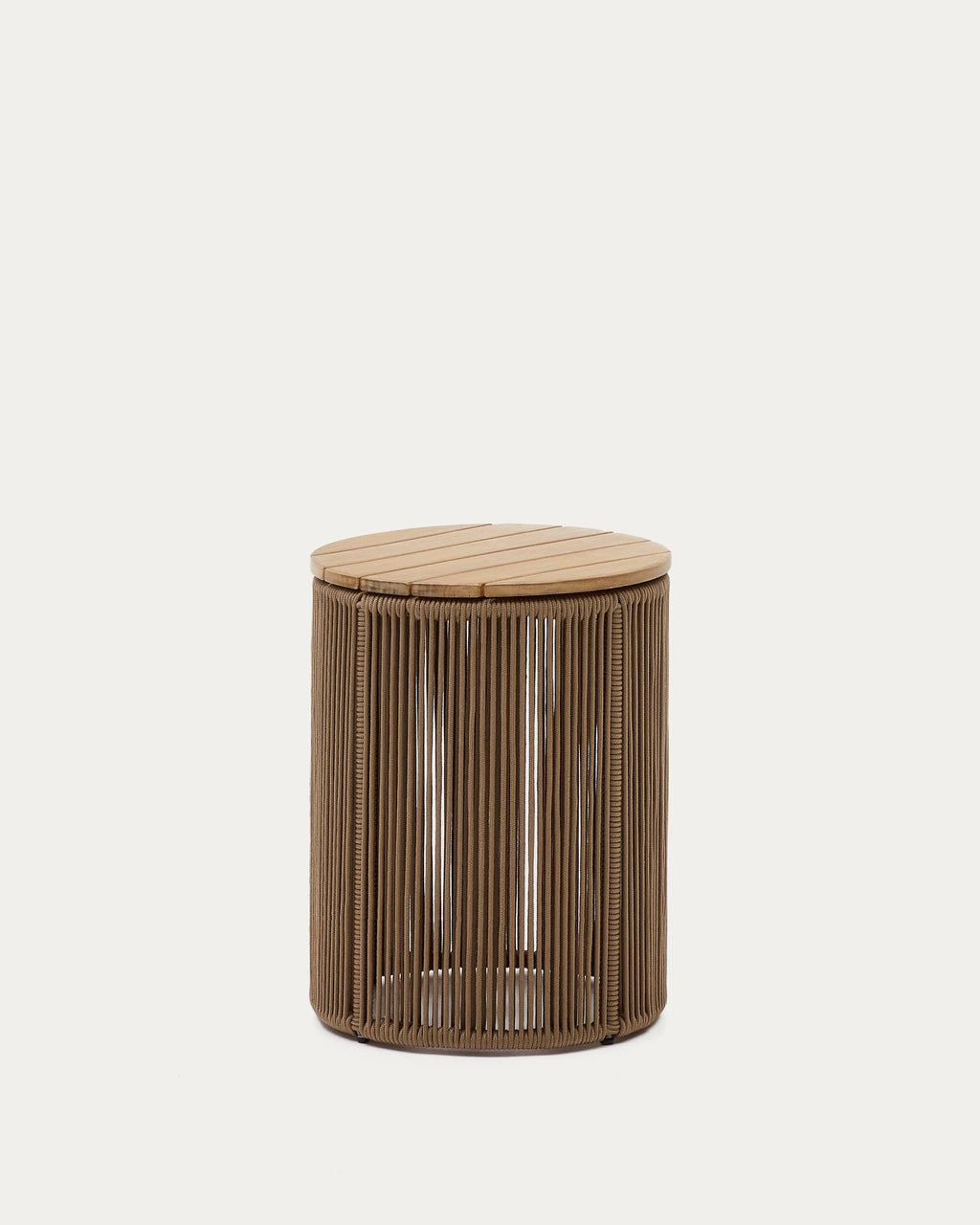 Japandi Couchtisch Dandara – Seil, Beige, Ø40 cm – Produktansicht