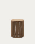 Japandi Couchtisch Dandara – Seil, Beige, Ø40 cm – Produktansicht