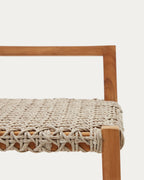 Japandi Hocker Giverola – Teakholz, Braun, 67,5 cm – weitere Ansicht