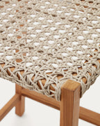 Japandi Hocker Giverola – Teakholz, Braun, 67,5 cm – weitere Ansicht