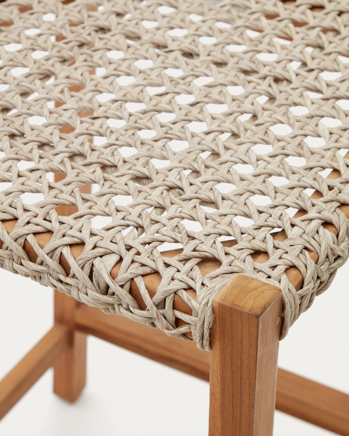 Japandi Hocker Giverola – Teakholz, Braun, 67,5 cm – weitere Ansicht