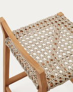 Japandi Hocker Giverola – Teakholz, Braun, 67,5 cm – weitere Ansicht