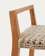Japandi Hocker Giverola – Teakholz, Braun, 67,5 cm – weitere Ansicht
