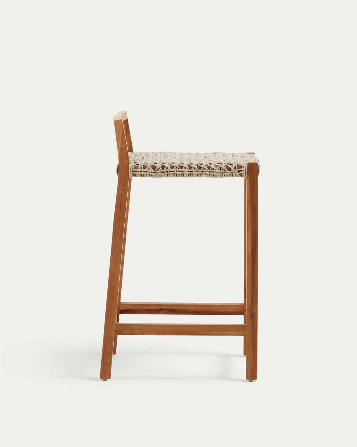 Japandi Hocker Giverola – Teakholz, Braun, 67,5 cm – weitere Ansicht