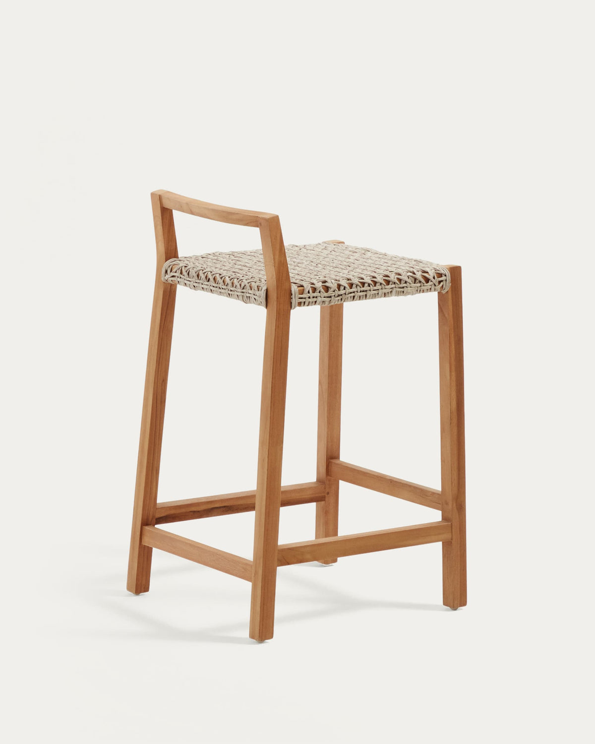 Japandi Hocker Giverola – Teakholz, Braun, 67,5 cm – weitere Ansicht