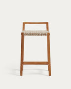 Japandi Hocker Giverola – Teakholz, Braun, 67,5 cm – weitere Ansicht