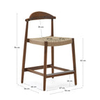 Japandi Hocker Nina – Akazie, Nussbaum, 62 cm – weitere Ansicht
