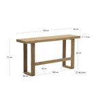 Japandi Bank Canadell – Teakholz, Braun, 130 cm – weitere Ansicht