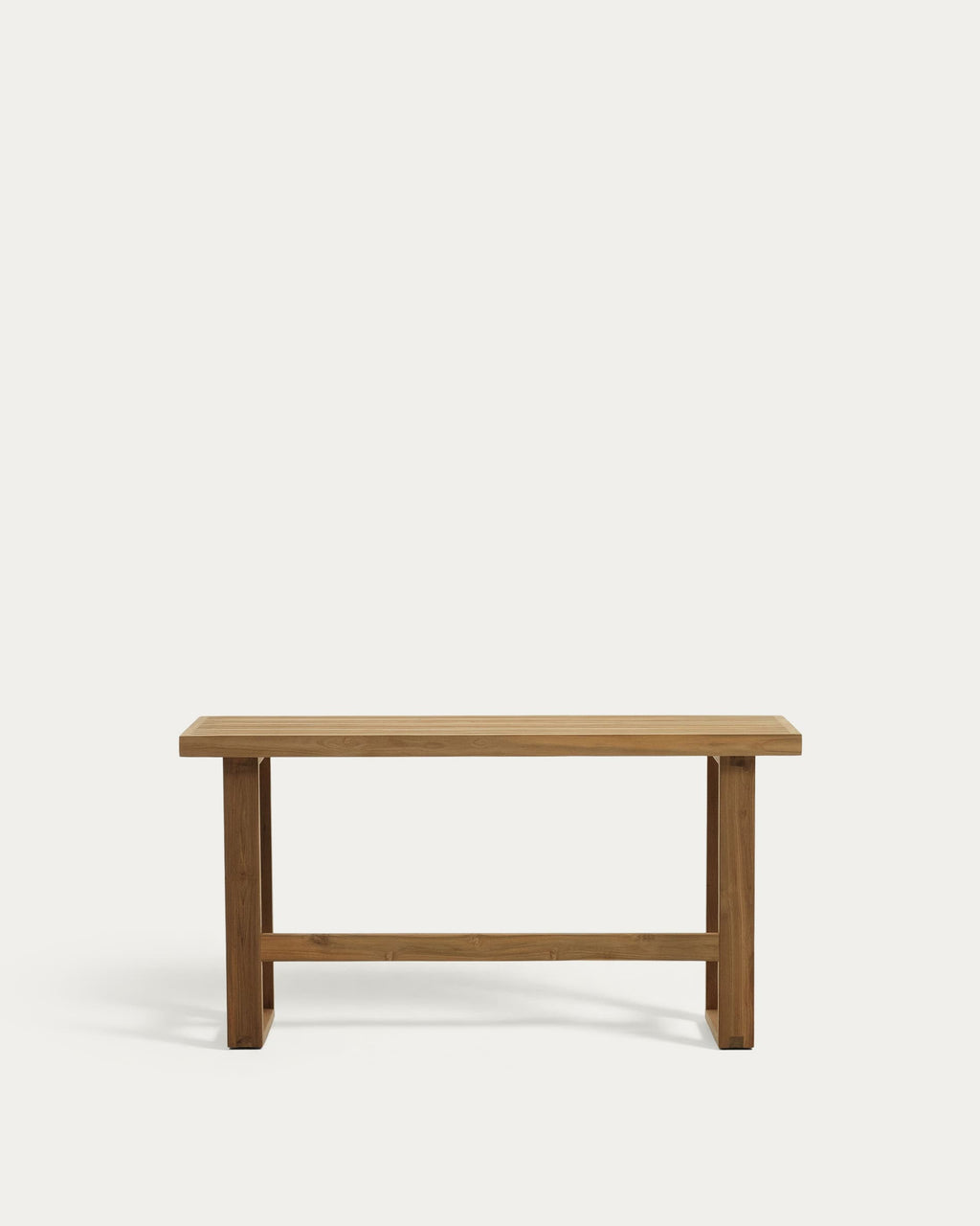 Japandi Bank Canadell – Teakholz, Braun, 130 cm – Produktansicht