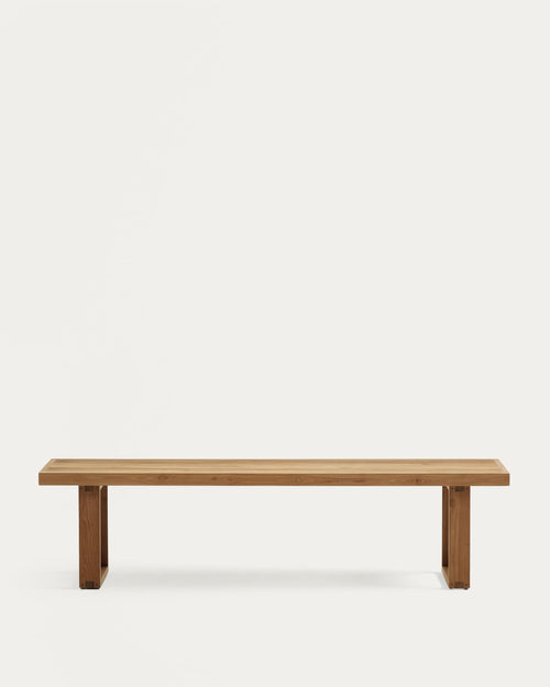Japandi Bank Canadell – Teakholz, Braun, 210 cm – Produktansicht