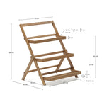Japandi Regal Victora – Akazie, Braun, 70 × 85 cm – weitere Ansicht