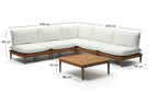 Japandi Lounge-Set Portitxol – 5 Sitze, 1 Tisch, Weiß – weitere Ansicht