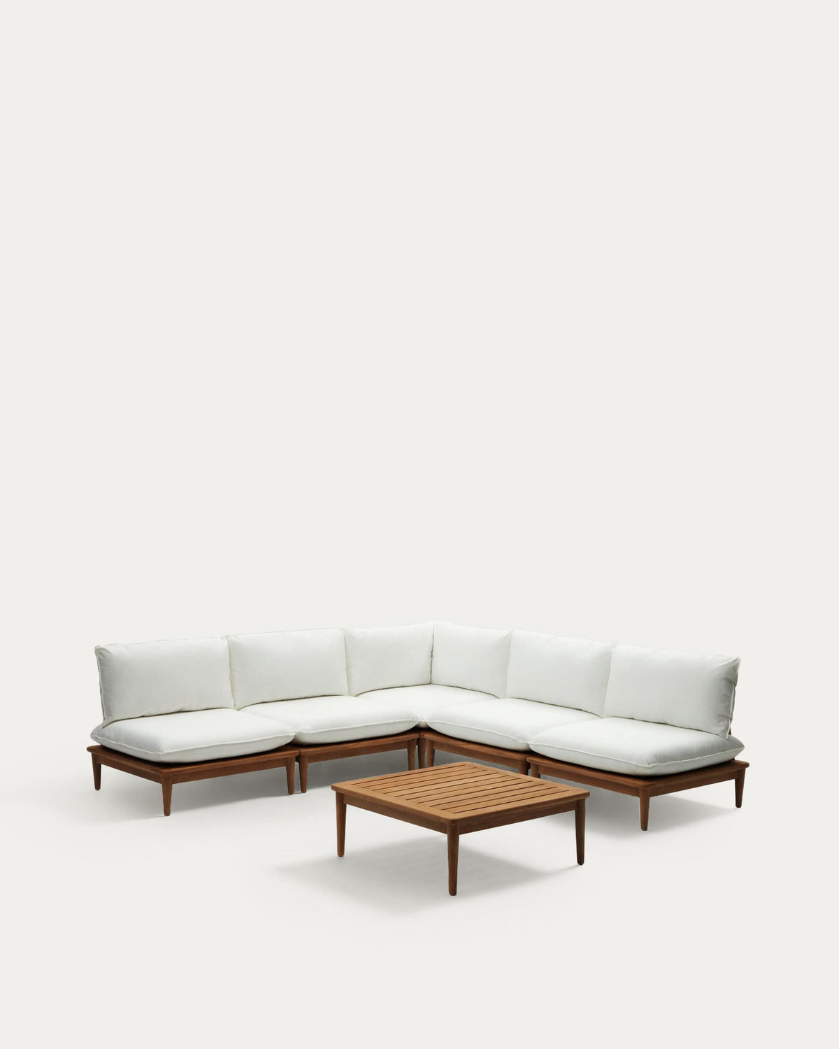 Japandi Lounge-Set Portitxol – 5 Sitze, 1 Tisch, Weiß – weitere Ansicht