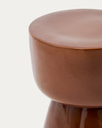 Japandi Beistelltisch Mesquida – Keramik, Terrakotta, Ø 36 cm – weitere Ansicht