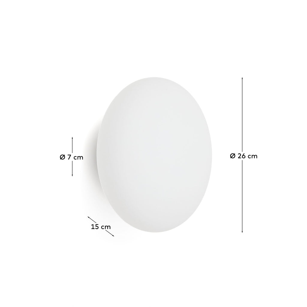 Japandi Wandleuchte Bamila – Glas, Silber, Ø 25 cm – weitere Ansicht