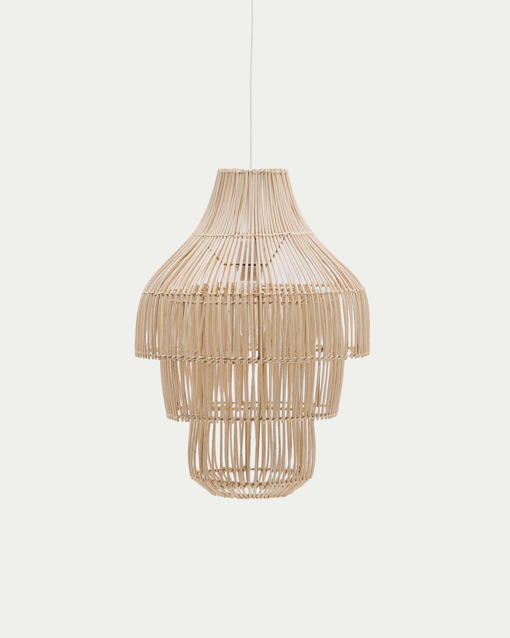 Japandi Lampenschirm Janoa – Rattan, Natur, Ø 38 cm – Produktansicht