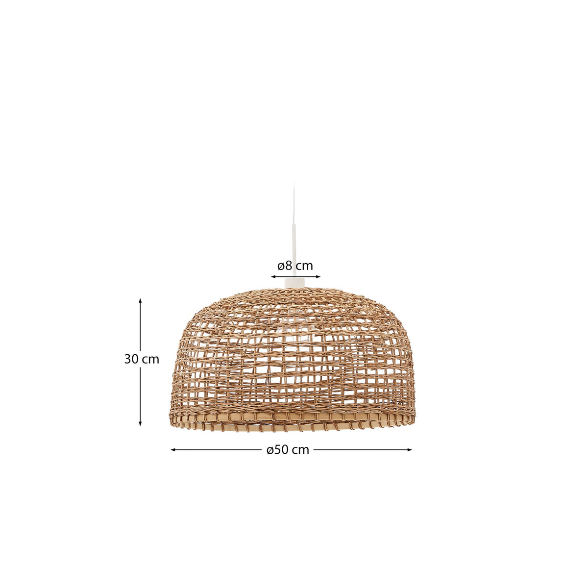 Japandi Lampenschirm Dakira – Natur, Ø 52 cm – weitere Ansicht