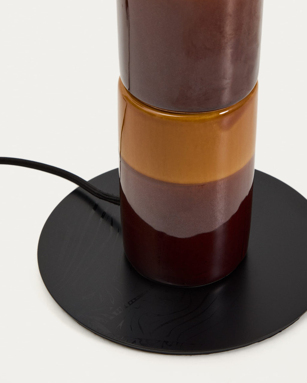 Japandi Tischlampe Mavran – Keramik, Braun – weitere Ansicht