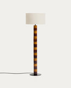 Japandi Stehlampe Mavran – Keramik, Braun – Produktansicht