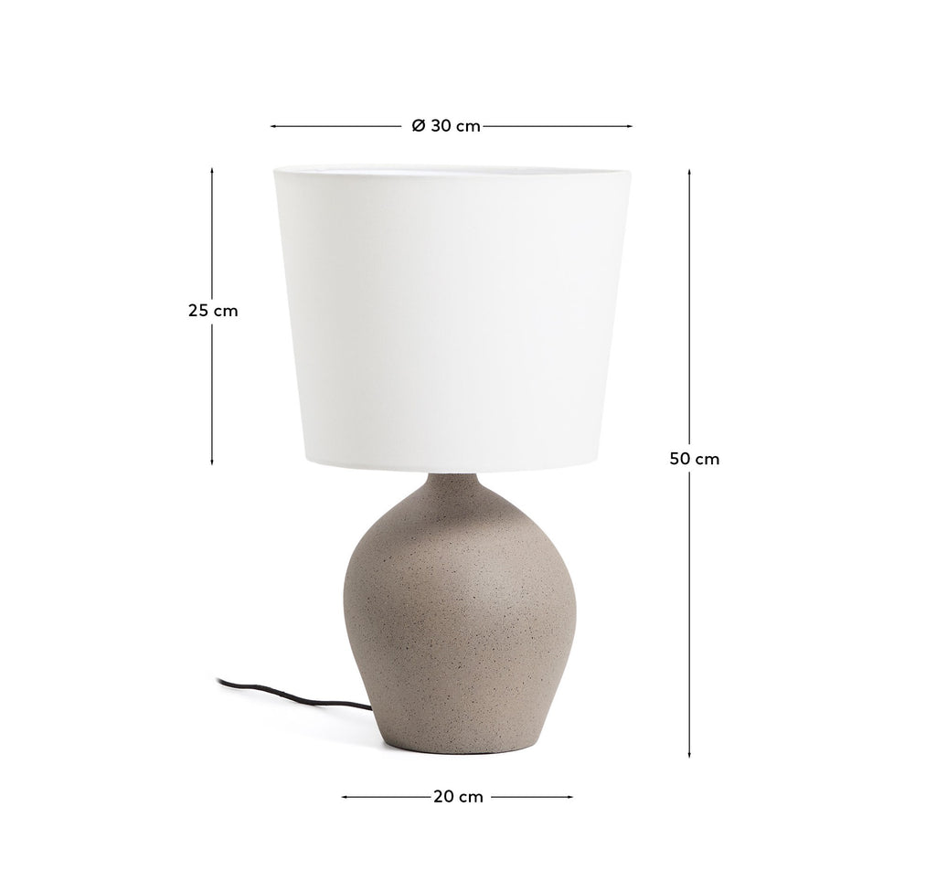Japandi Tischlampe Viona – mittel, Hellgrau – weitere Ansicht