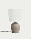 Japandi Tischlampe Viona – mittel, Hellgrau – Produktansicht