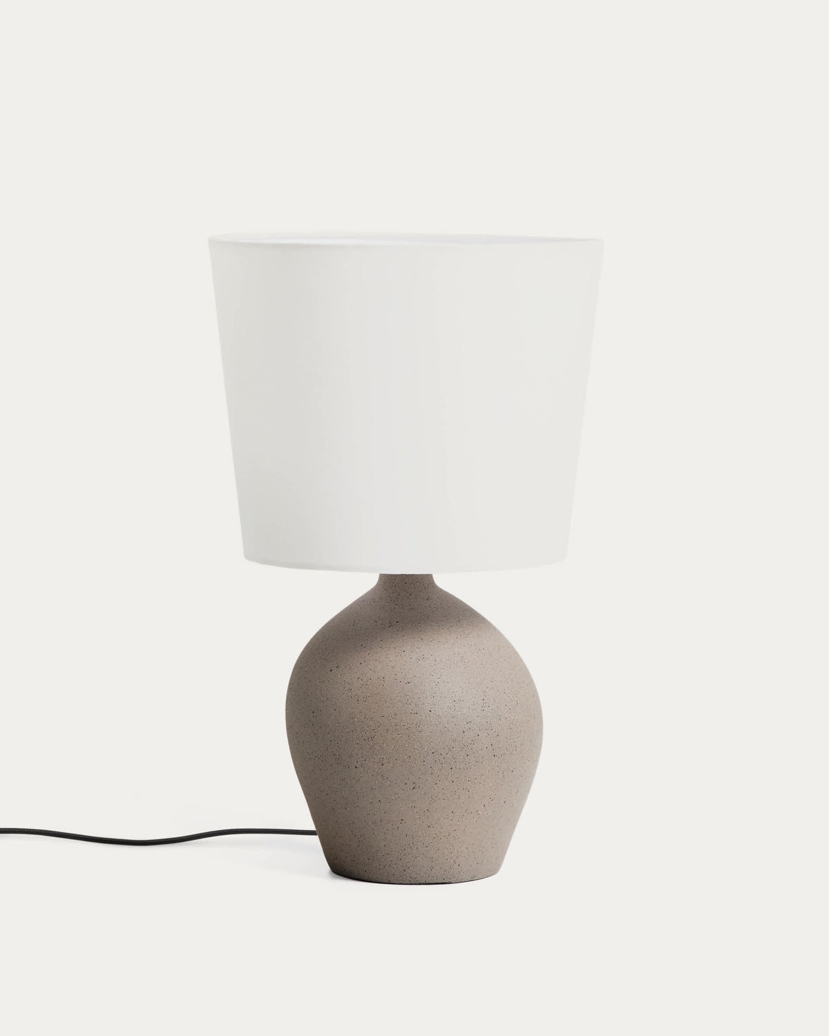 Japandi Tischlampe Viona – mittel, Hellgrau – Produktansicht