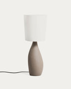 Japandi Tischlampe Viona – groß, Hellgrau – Produktansicht