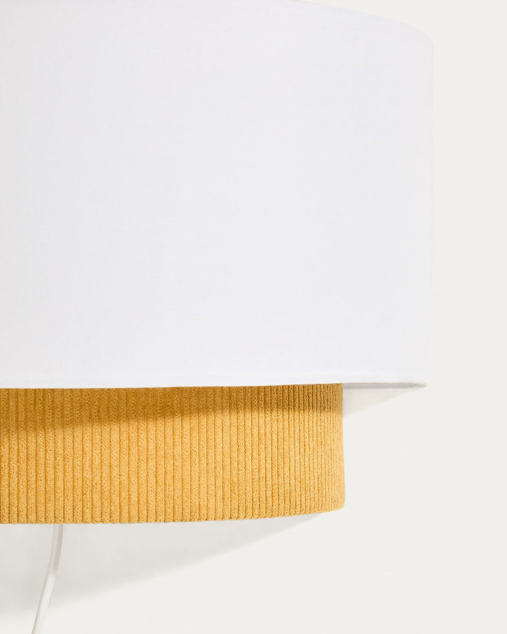 Japandi Wandleuchte Bianella – Cord, Senfgelb, Ø 40 cm – weitere Ansicht