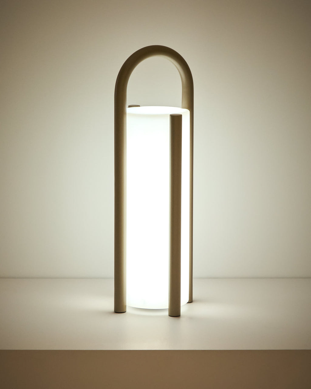 Japandi Tischlampe Leros – groß, Taupe – weitere Ansicht