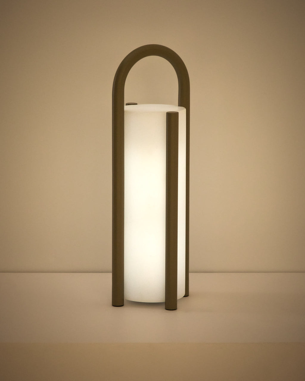 Japandi Tischlampe Leros – groß, Taupe – weitere Ansicht