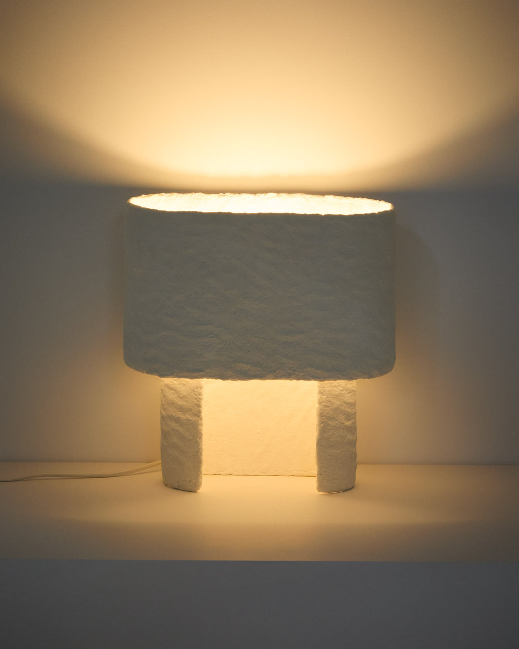 Japandi Tischlampe Bedala – Papier, Weiß – weitere Ansicht