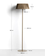 Japandi Solar-Stehlampe Aldet – Outdoor, Seil, Beige, Ø 46 cm – weitere Ansicht