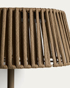 Japandi Solar-Stehlampe Aldet – Outdoor, Seil, Beige, Ø 46 cm – weitere Ansicht