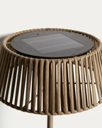 Japandi Solar-Stehlampe Aldet – Outdoor, Seil, Beige, Ø 46 cm – weitere Ansicht