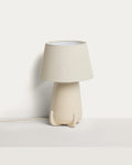 Japandi Tischlampe Odra – Keramik, Ecru – Produktansicht