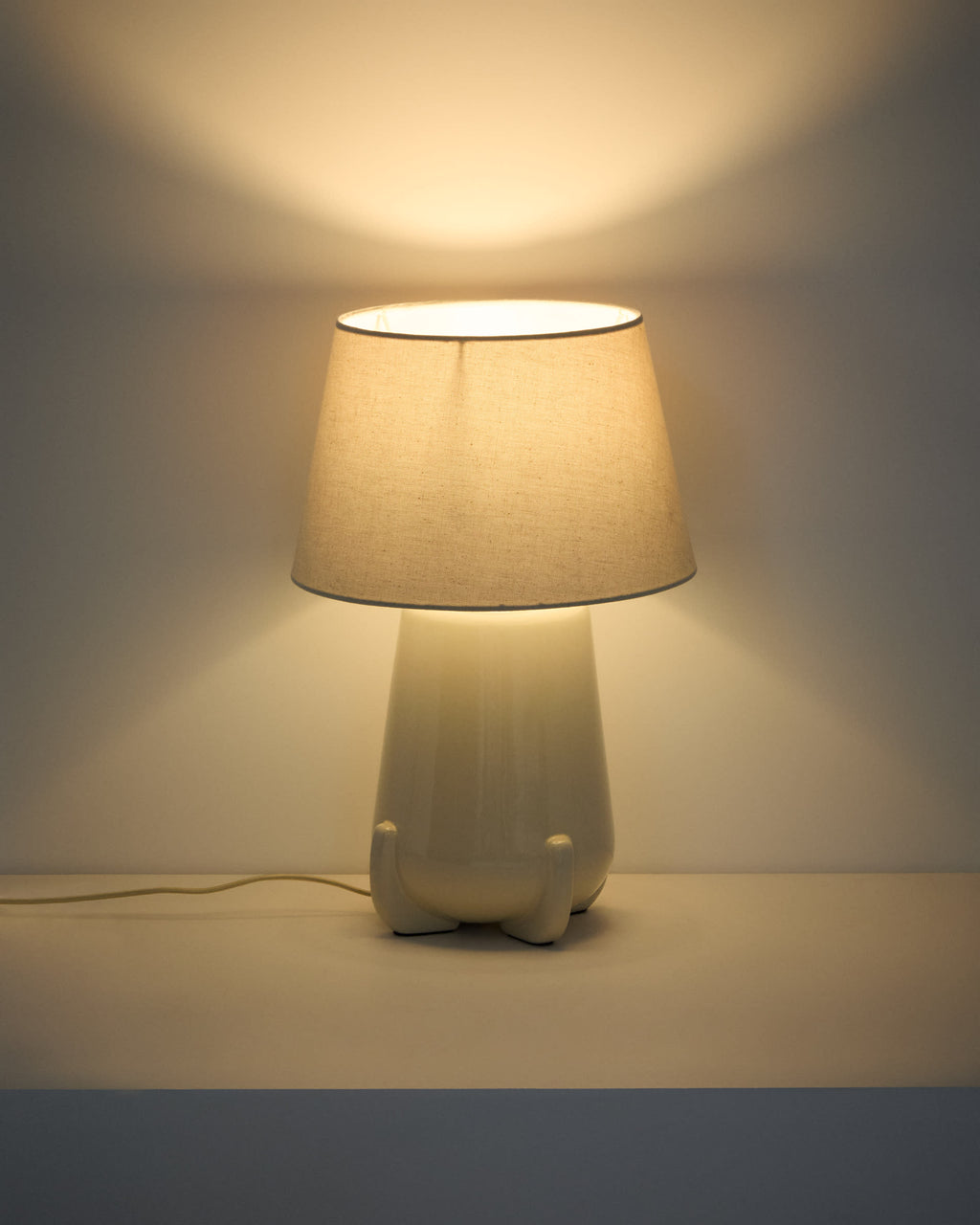 Japandi Tischlampe Odra – Keramik, Ecru – weitere Ansicht
