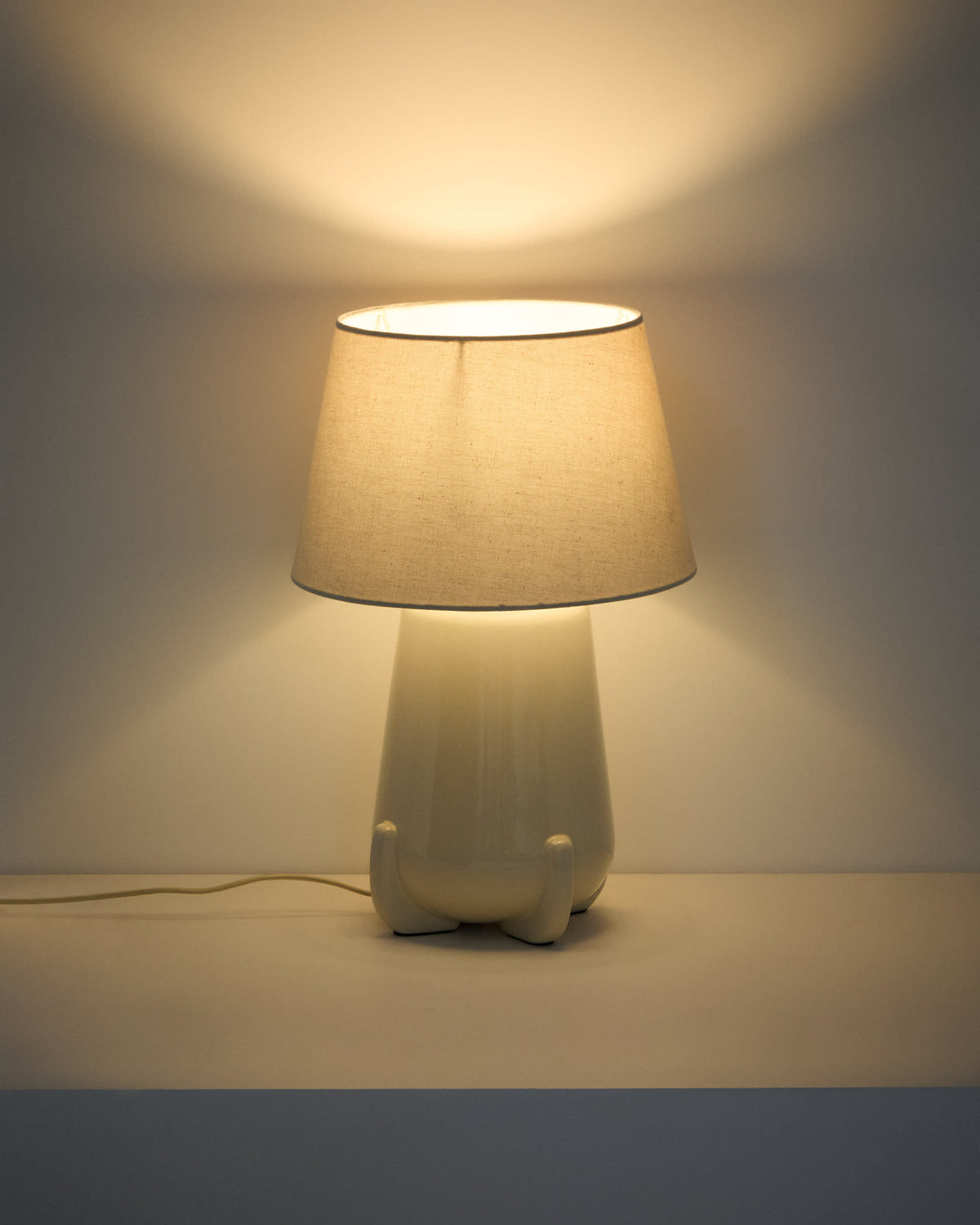 Japandi Tischlampe Odra – Keramik, Ecru – weitere Ansicht