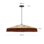 Japandi Pendelleuchte Pollensa – Rattan, Natur, Ø 75 cm – weitere Ansicht