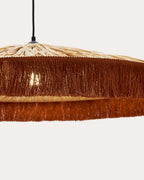 Japandi Pendelleuchte Pollensa – Rattan, Natur, Ø 75 cm – weitere Ansicht