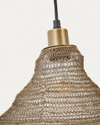 Japandi Pendelleuchte Sarraco – Metall, Gold, Ø 48,5 cm – weitere Ansicht