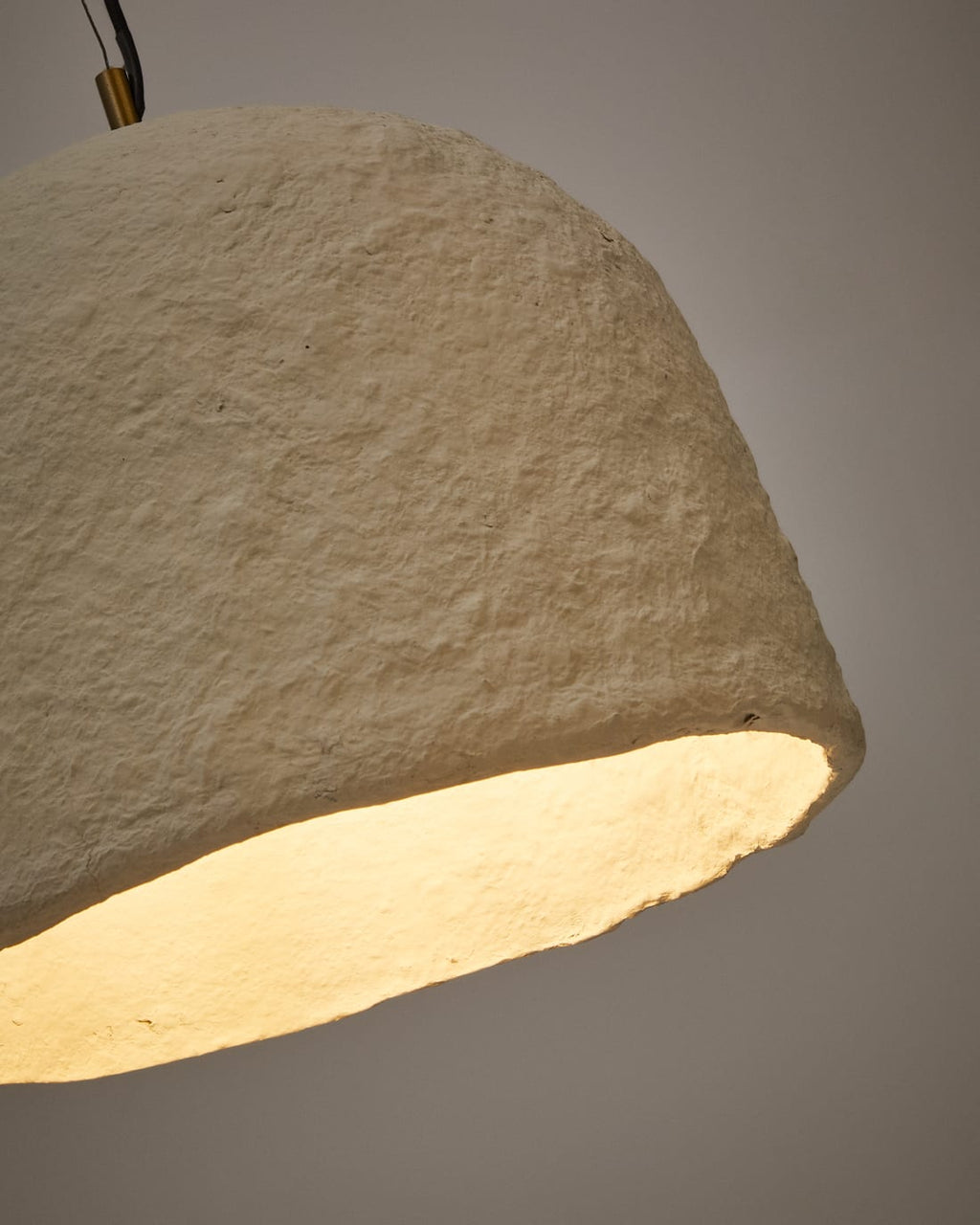 Japandi Pendelleuchte Sineu – Papier, Weiß, Ø 34,5 cm – weitere Ansicht
