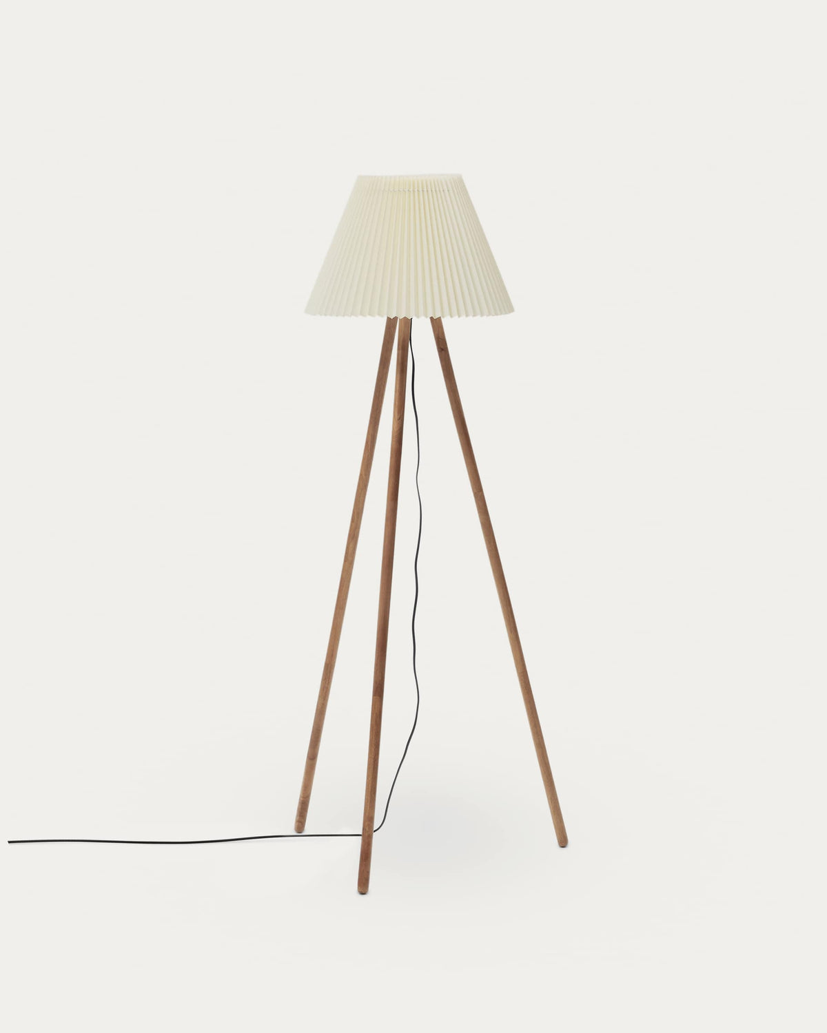 Japandi Stehlampe Benicarlo – Massivholz, Natur – Produktansicht
